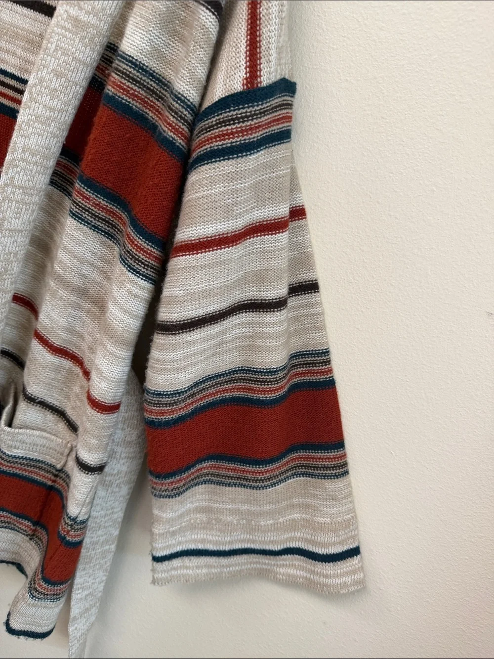 Vintage 70”s Kimlon Striped Bell Sleeve Cardigan Sweater